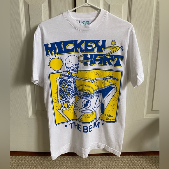 Mickey Hart "The Beam" White T-Shirt Size S - Picture 1 of 9